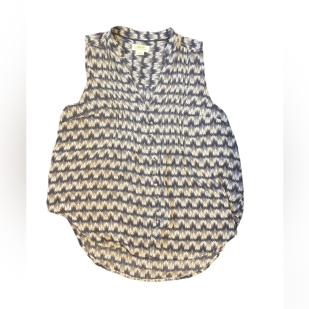 Anthropologie Maeve Petunia pintuck button front blouse blue small - Picture 5 of 7